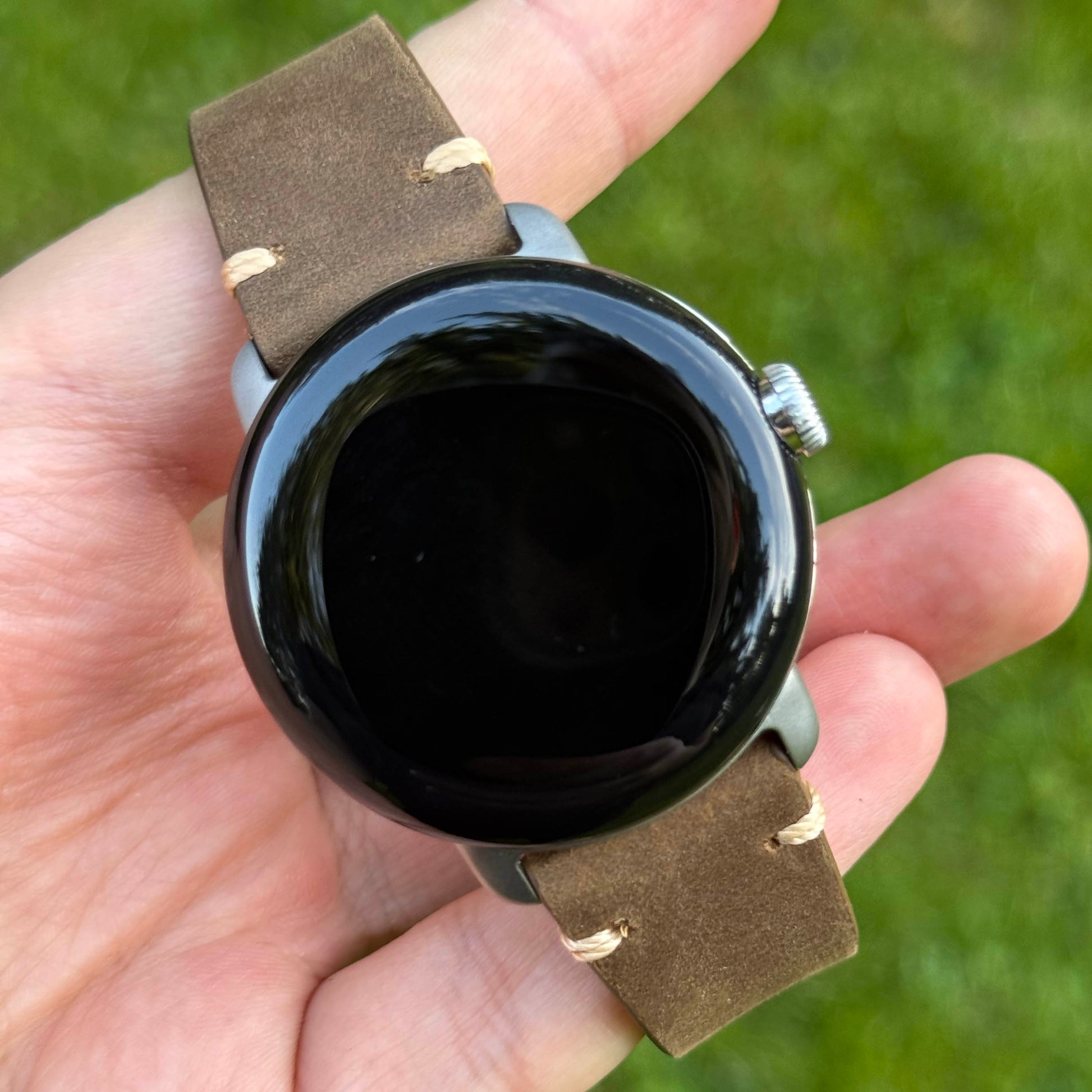 Madrid brown full grain leather Google Pixel Watch strap. Google Pixel Watch 2, 3, 4. Watch And Strap