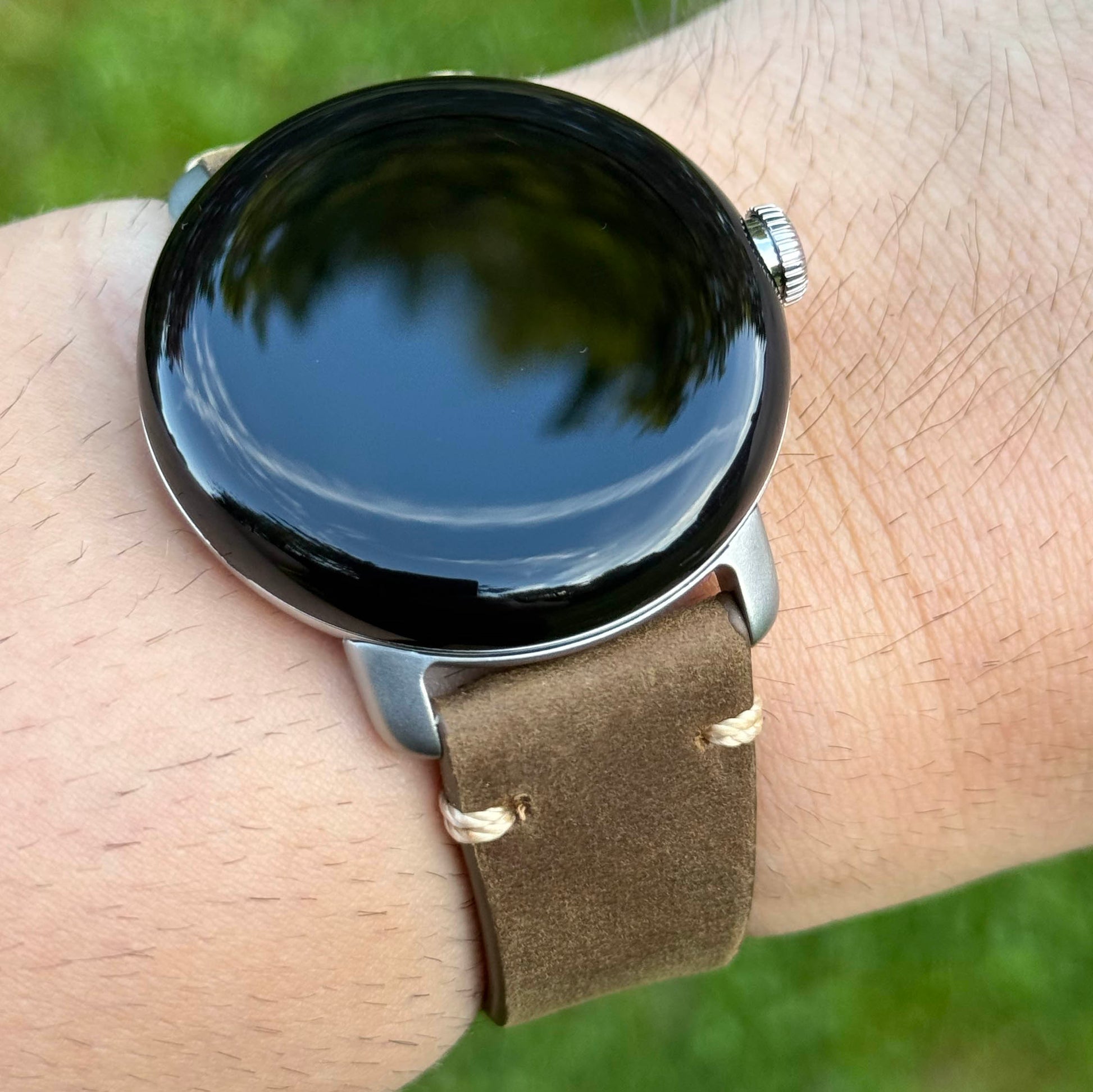 Madrid brown full grain leather Google Pixel Watch strap. Google Pixel Watch 2, 3, 4. Watch And Strap