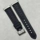 The Monte Carlo: Jet Black Perforated Leather Fitbit Versa/Sense Watch Strap