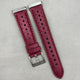 The Monte Carlo: Plum Purple Perforated Leather Fitbit Versa/Sense Watch Strap