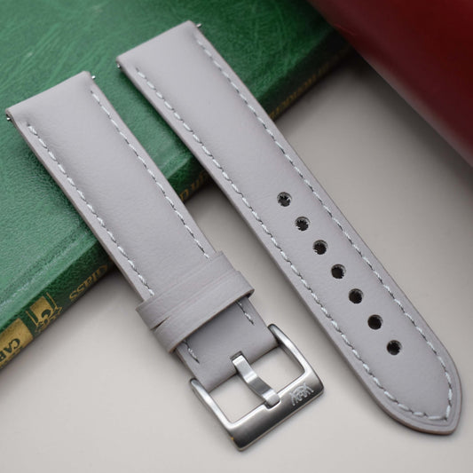 The New York: Dove Grey Vegan Leather Watch Strap