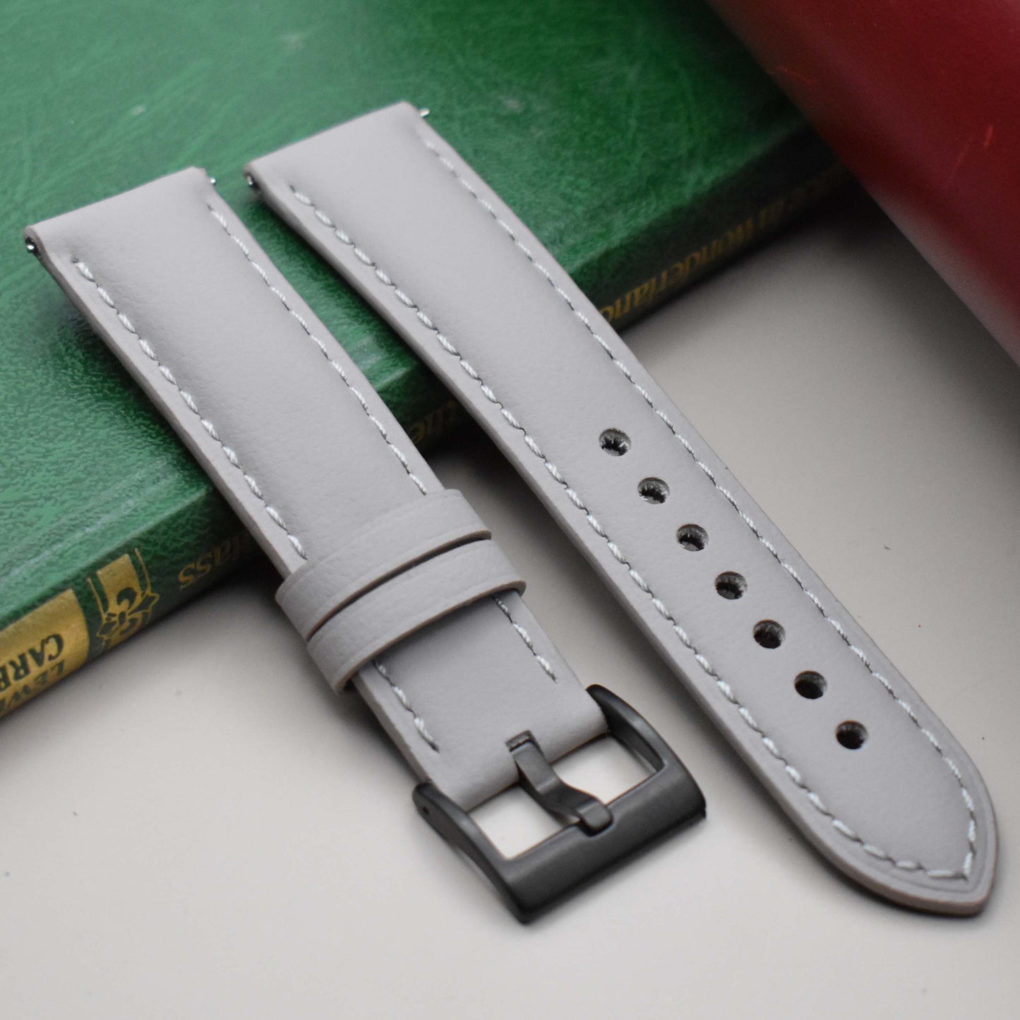 The New York: Dove Grey Vegan Leather Watch Strap