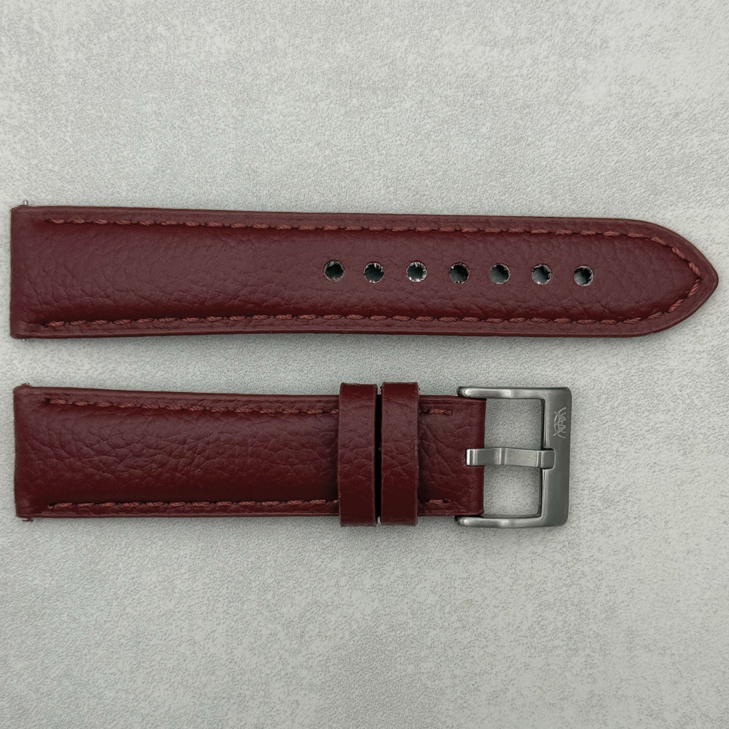 The New York: Cherry Red Vegan Leather Watch Strap