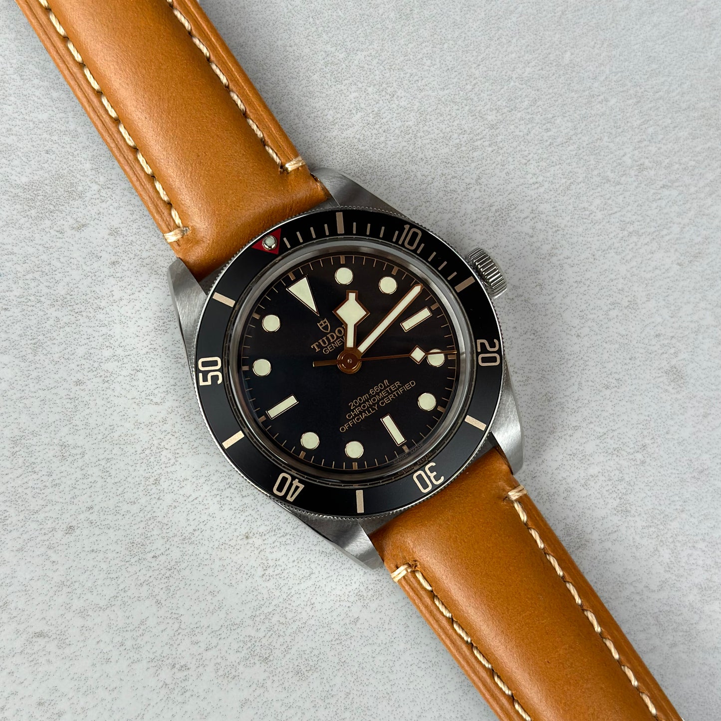 The Oslo: Desert Tan Full Grain Leather Watch Strap