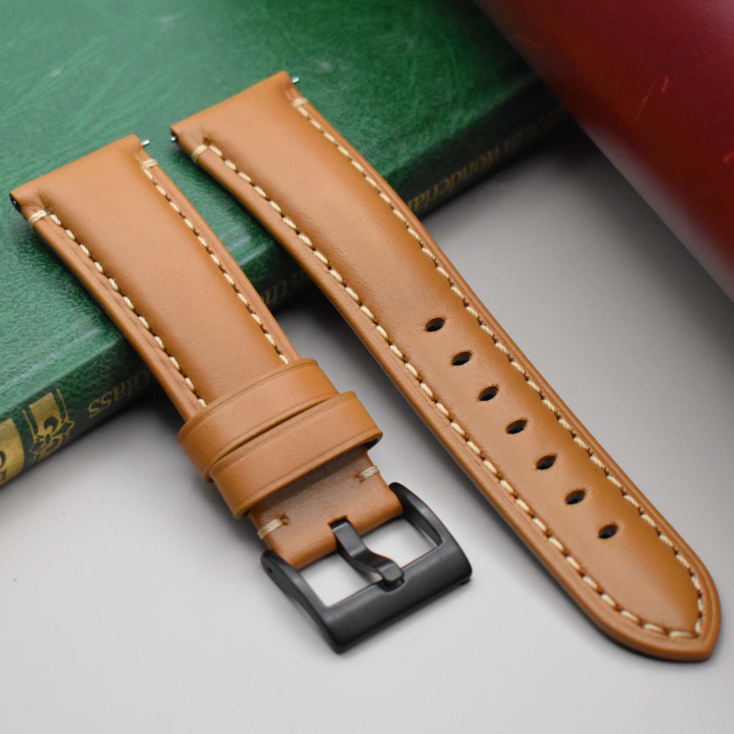 The Oslo: Desert Tan Full Grain Leather Watch Strap