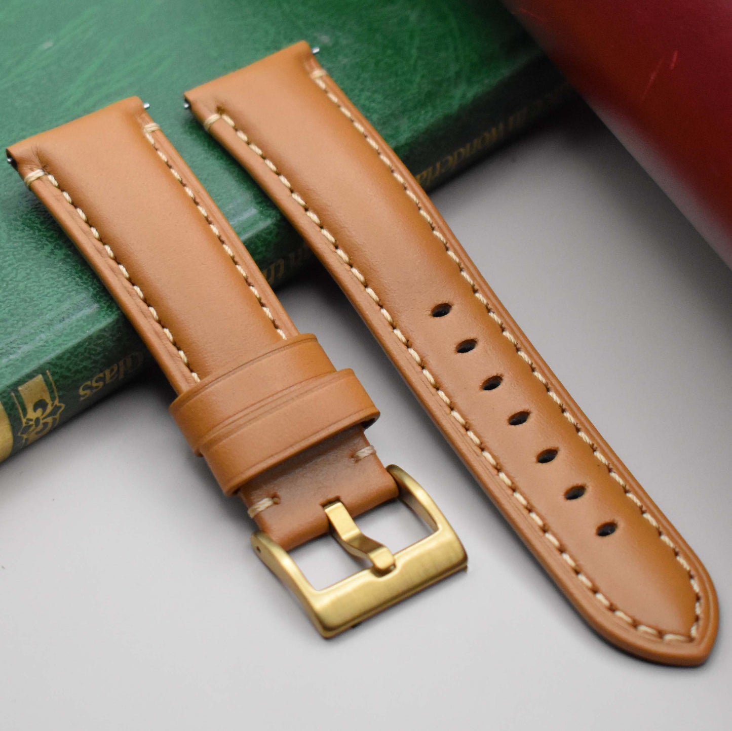The Oslo: Desert Tan Full Grain Leather Watch Strap