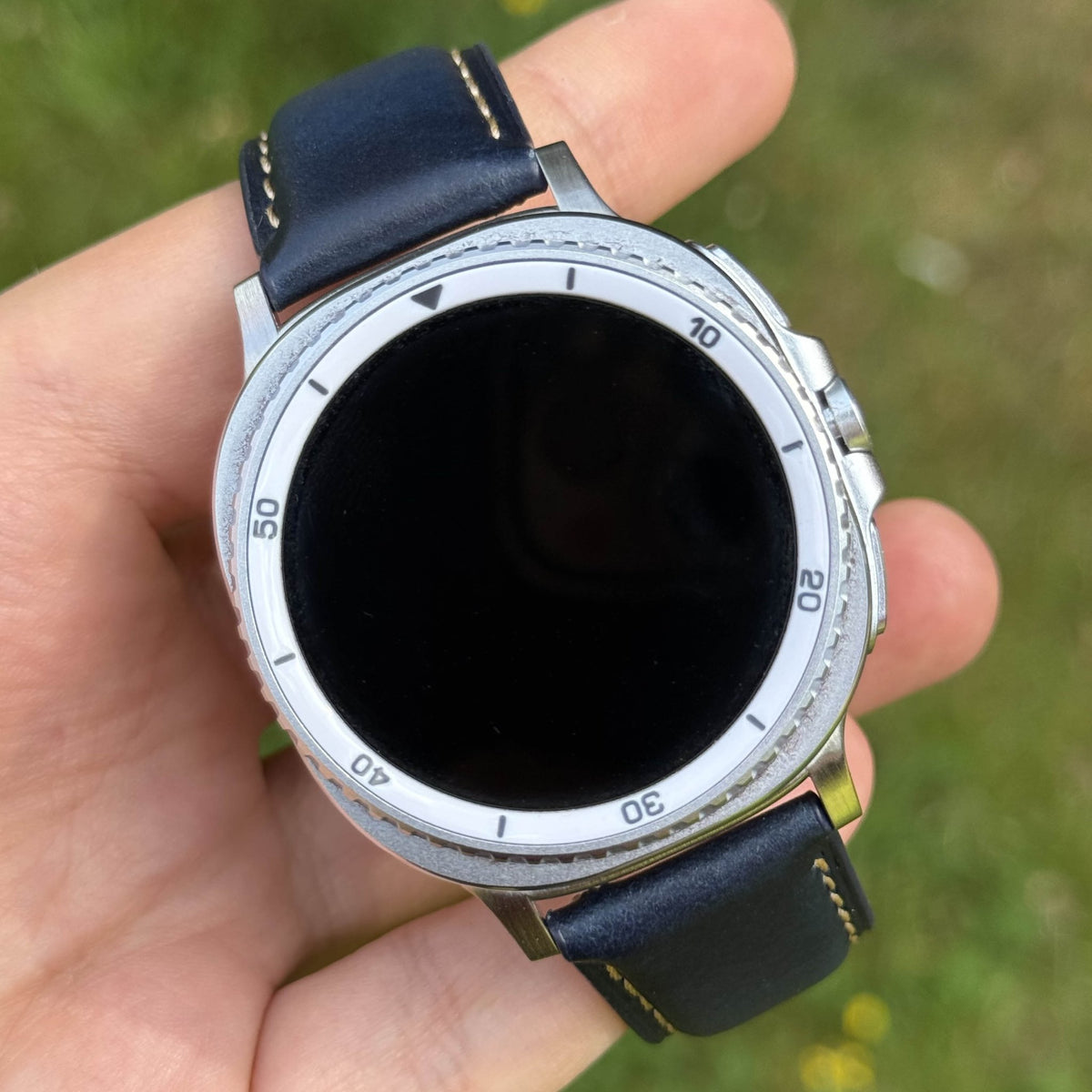 The Oxford: Navy Blue Padded Calf Skin Samsung Galaxy Watch Ultra / Watch 8/9 Strap