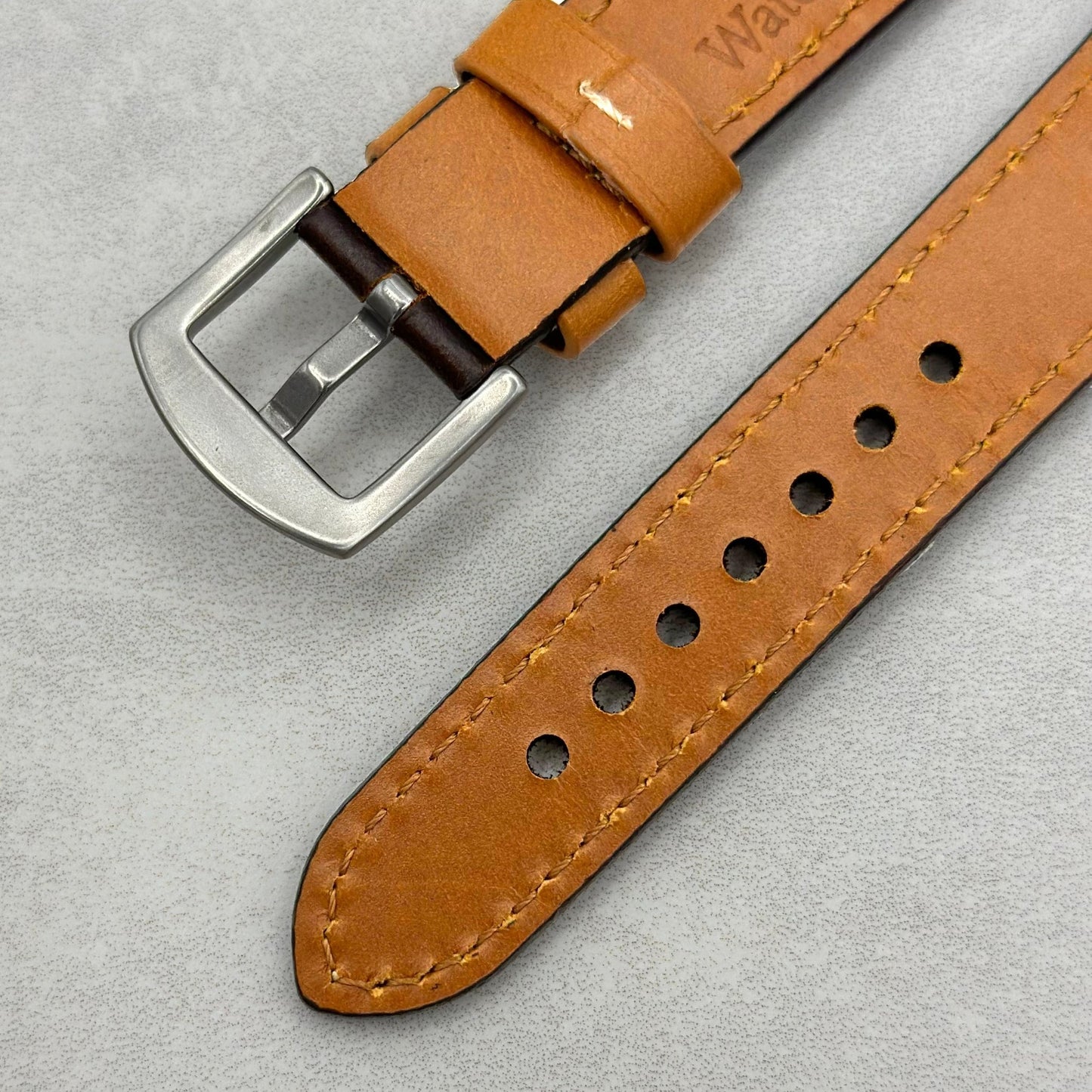 The Oxford: Chocolate Brown Padded Calf Skin Fitbit Versa/Sense Watch Strap