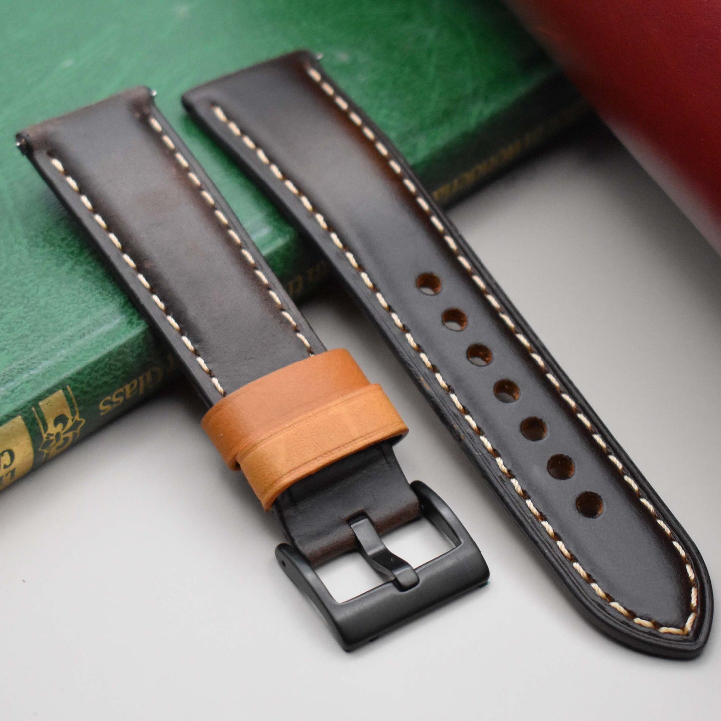 The Oxford: Chocolate Brown Padded Calf Skin Watch Strap