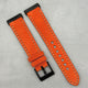 The Paris: Orange Padded Suede Fitbit Versa/Sense Watch Strap