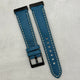 The Rome: Prussian Blue Italian Full Grain Leather Fitbit Versa/Sense Watch Strap