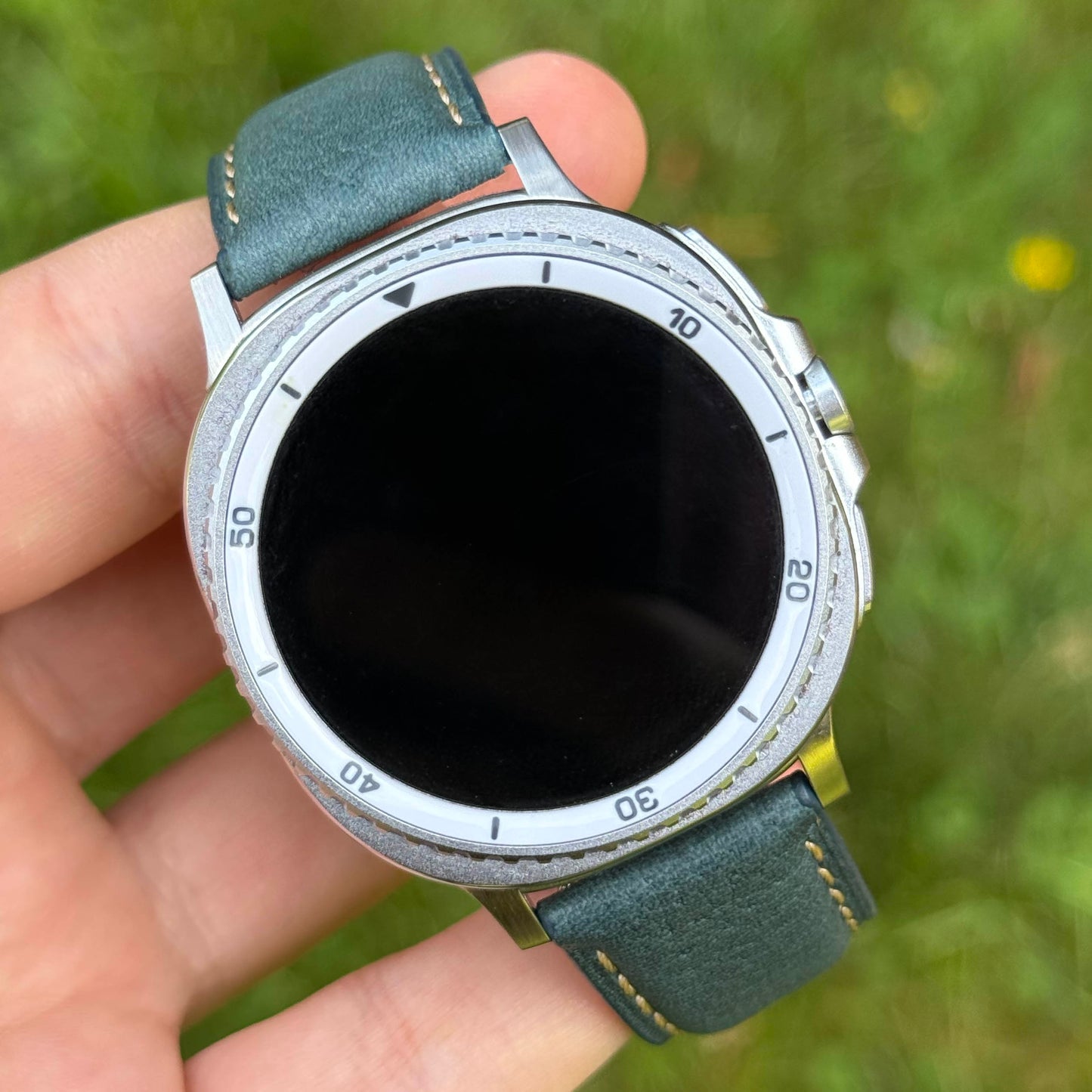 The Rome: Prussian Blue Italian Full Grain Leather Samsung Galaxy Watch Ultra / Watch 8/9 Strap