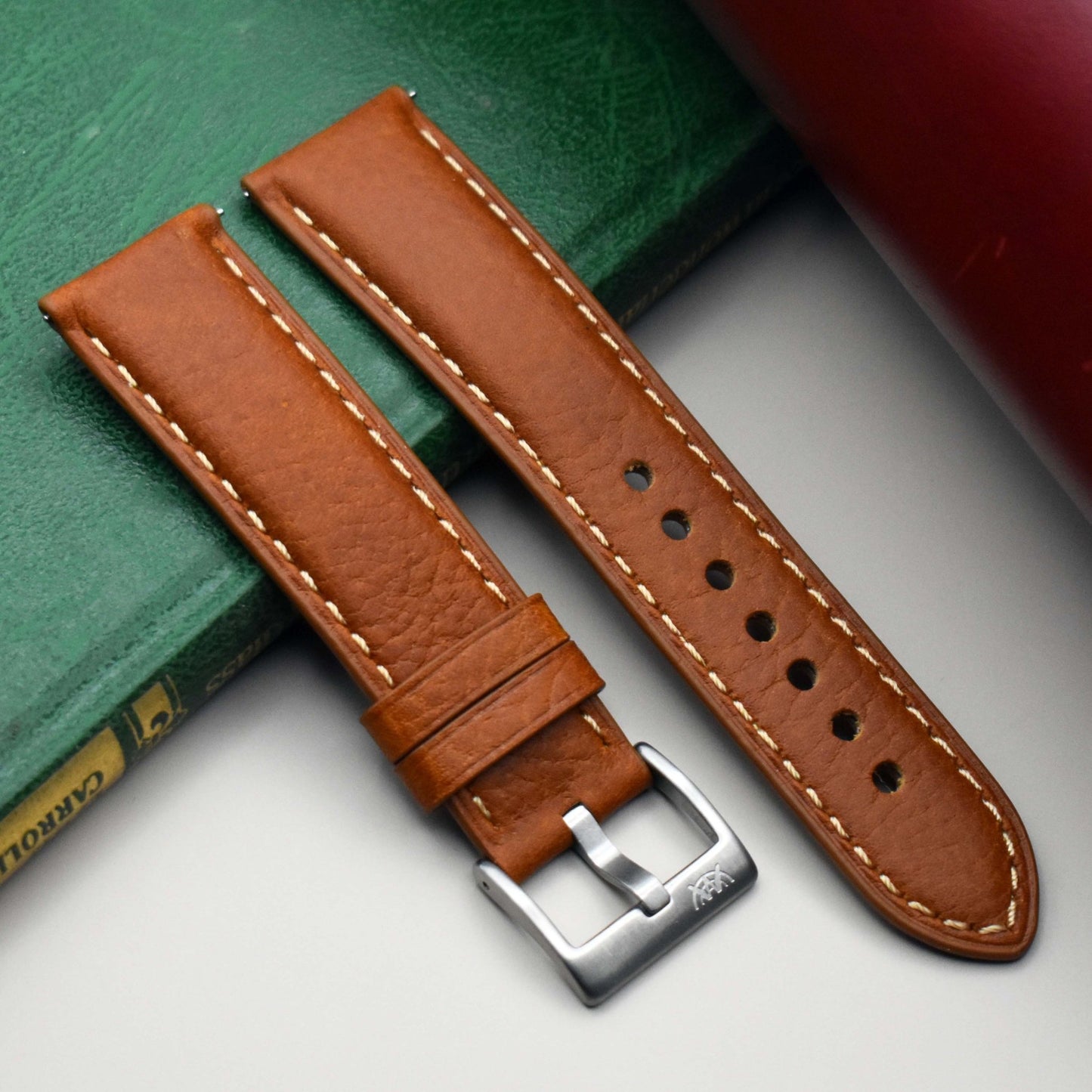 The Rome: Copper Brown Italian Full Grain Leather Watch Strap