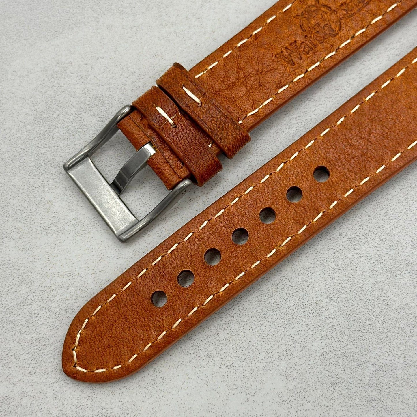 The Rome: Copper Brown Italian Full Grain Leather Fitbit Versa/Sense Watch Strap