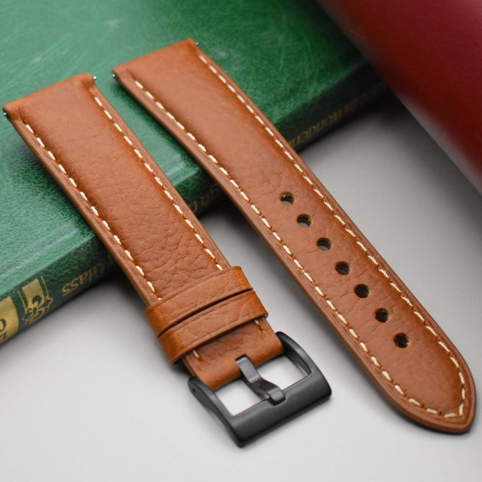 Copper Brown Italian Full Grain Leather Watch Strap – Watch and Strap Co