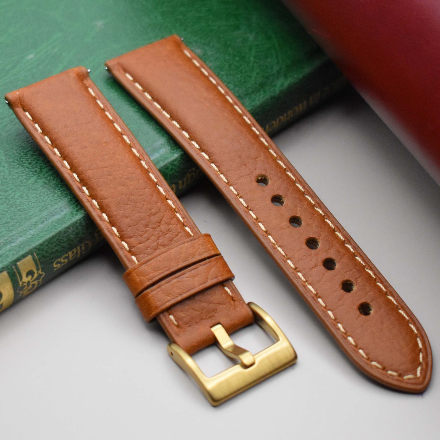 The Rome: Copper Brown Italian Full Grain Leather Watch Strap