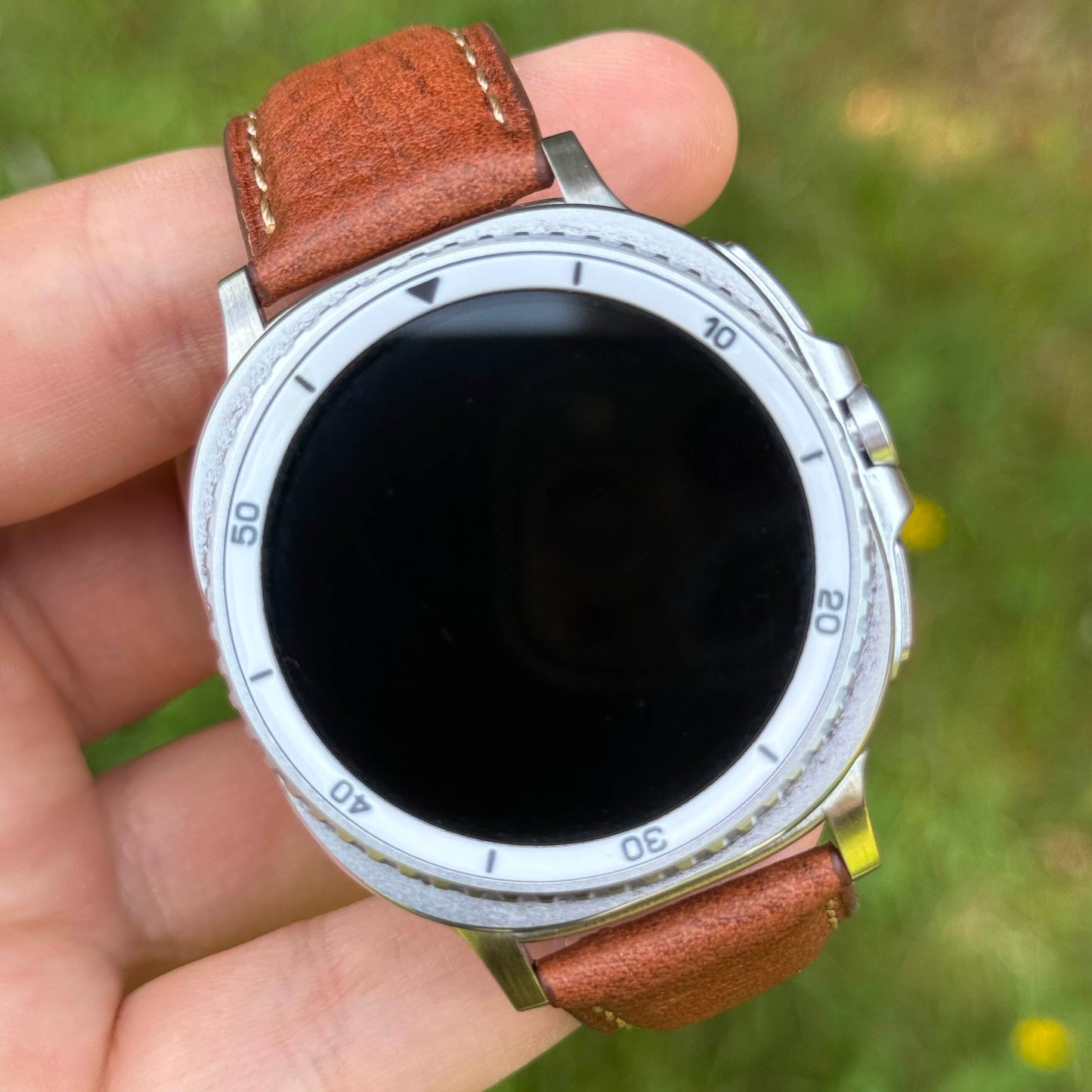 The Rome: Terracotta Brown Italian Full Grain Leather Samsung Galaxy Watch Ultra / Watch 8/9 Strap