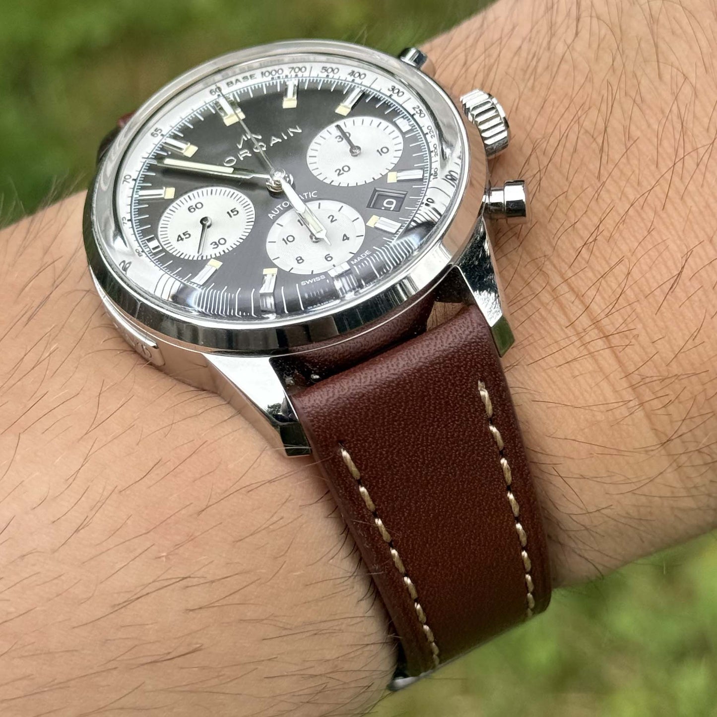 The Venice: Mocha Brown Italian Vegetable Tanned Leather Watch Strap