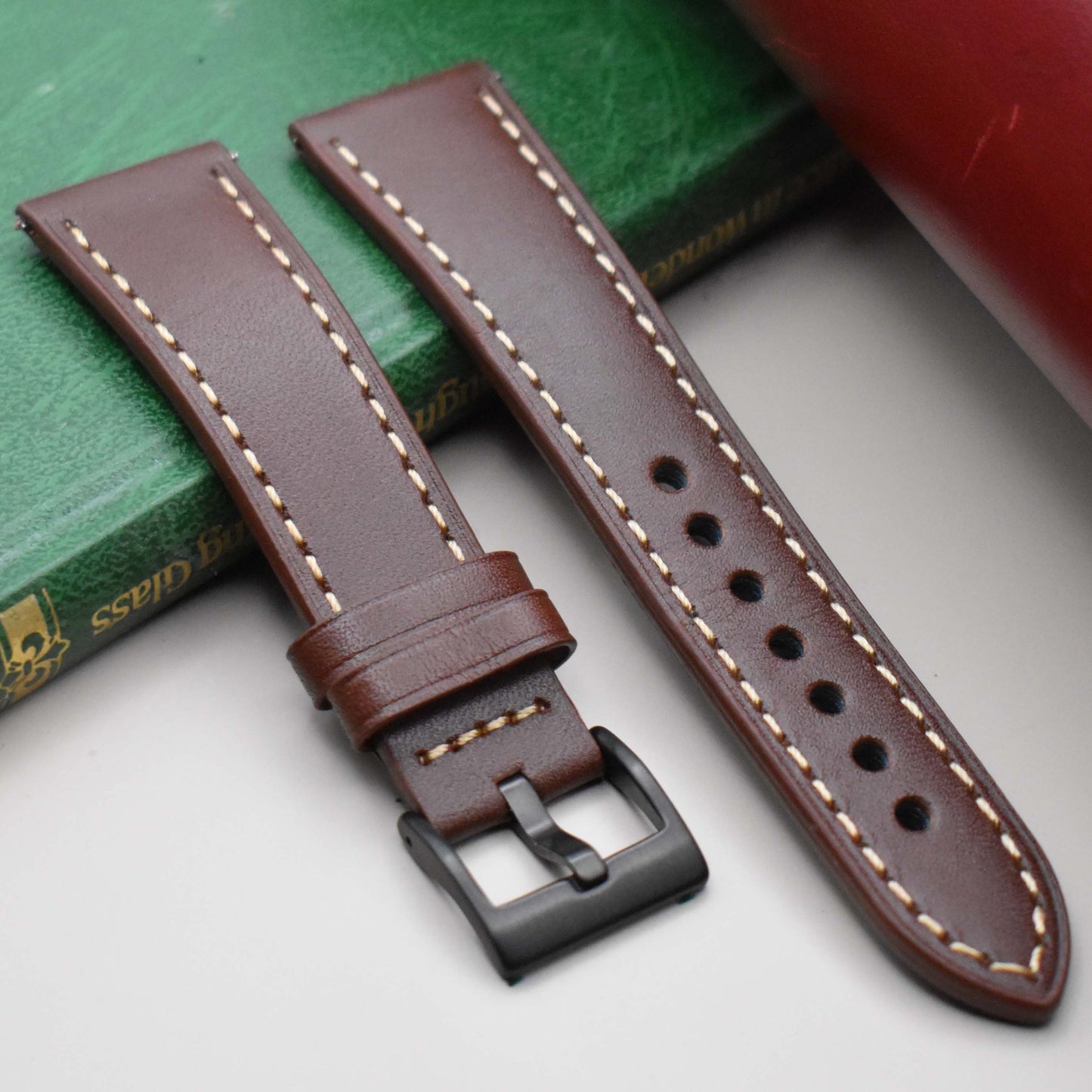 The Venice: Mocha Brown Italian Vegetable Tanned Leather Watch Strap