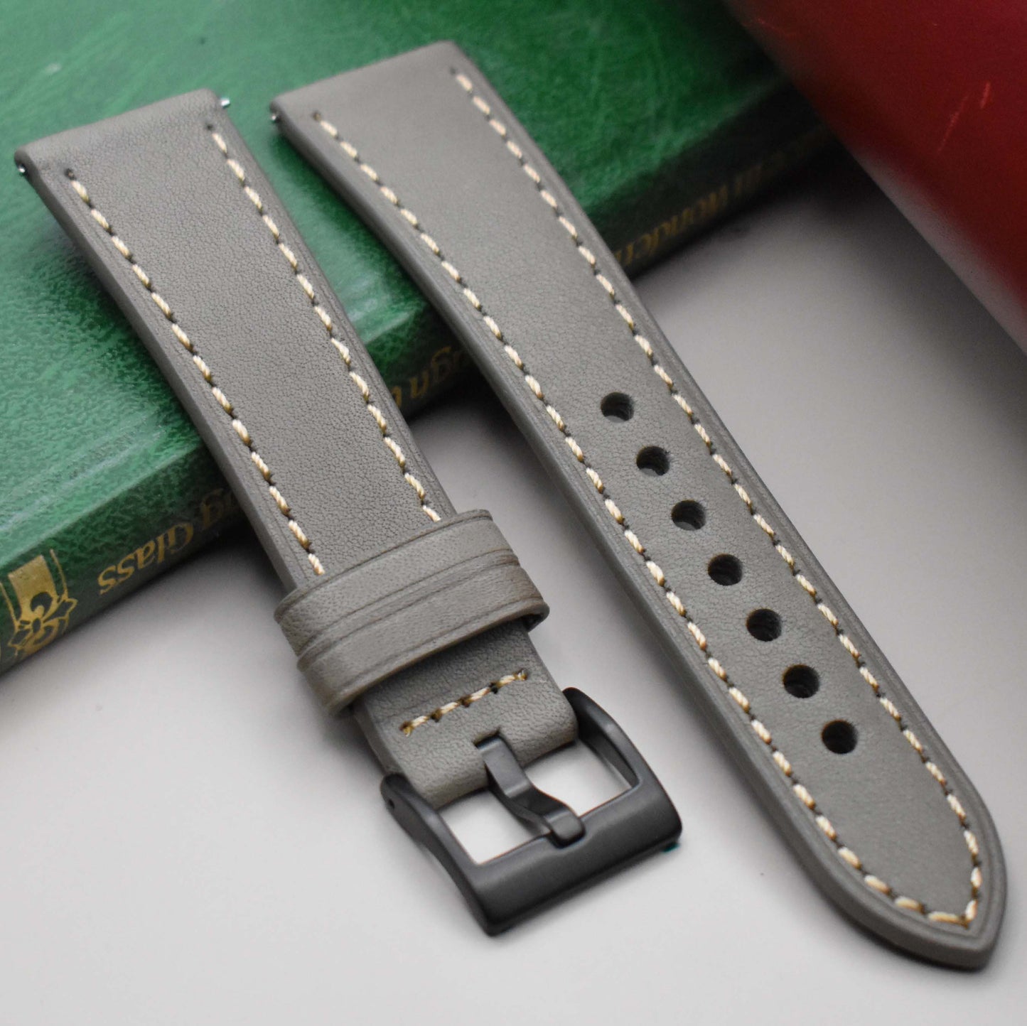 The Venice: Smoke Grey Italian Vegetable Tanned Leather Watch Strap