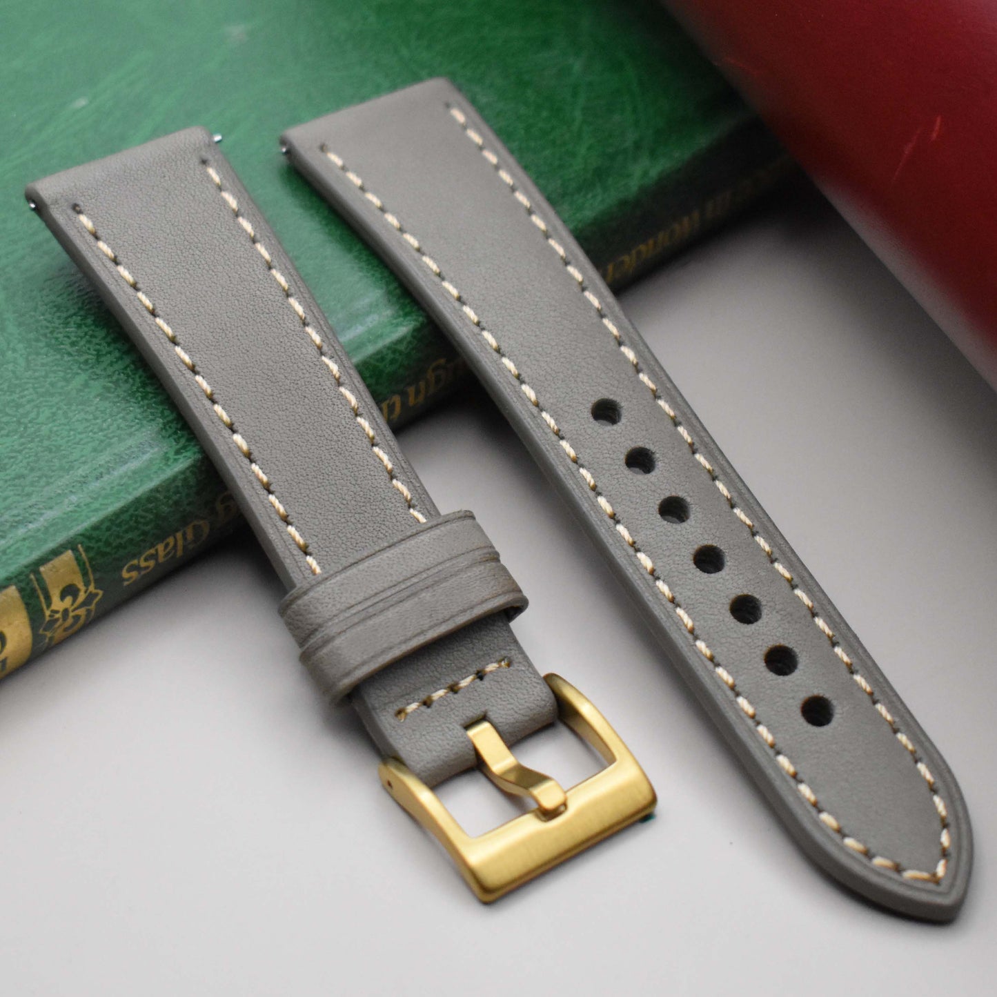 The Venice: Smoke Grey Italian Vegetable Tanned Leather Watch Strap