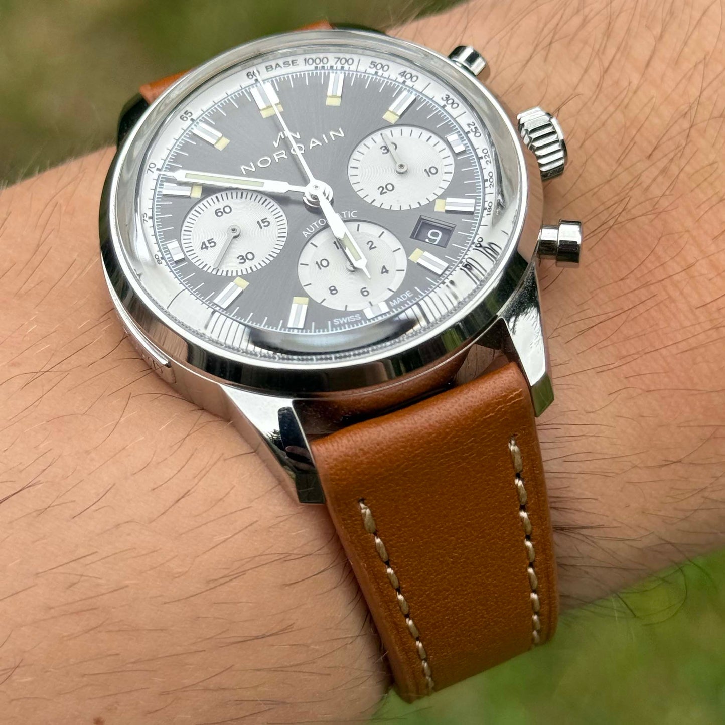 The Venice: Caramel Tan Italian Vegetable Tanned Leather Watch Strap