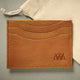 The Rome: RFID Blocking Full Grain Italian Leather Card Case - Copper Brown