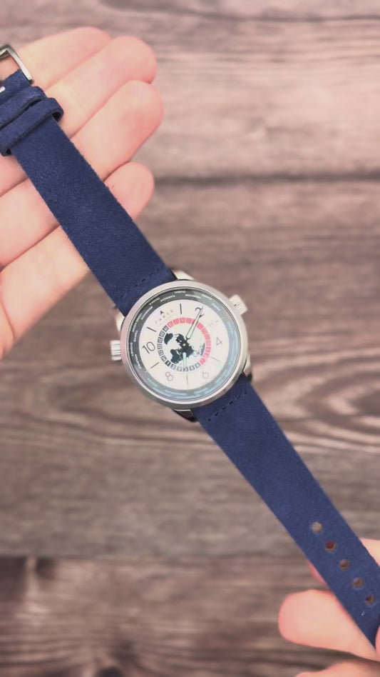 The Capri: Royal Blue Suede Watch Strap