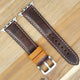 The Oxford: Chocolate Brown Padded Calf Skin Apple Watch Strap