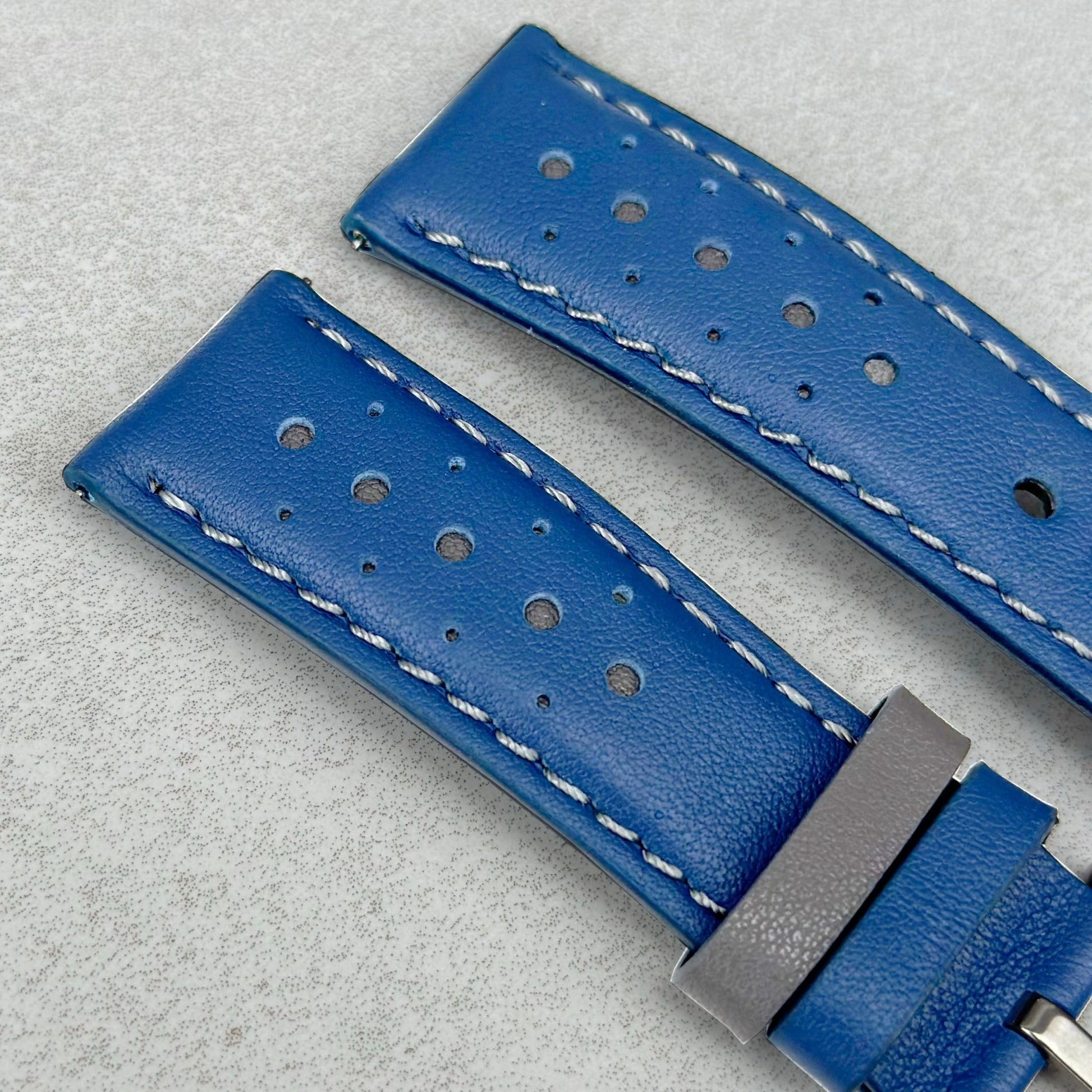 Top of the Le Mans blue and grey racing watch strap.