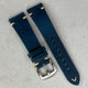 The Madrid: Midnight Blue Vintage Full Grain Leather Watch Strap