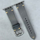 The Madrid: Stone Grey Vintage Full Grain Leather Apple Watch Strap