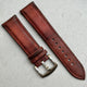The Milan: Matured Brown Padded Leather Watch Strap