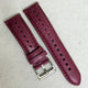 The Monte Carlo: Plum Purple Perforated Leather Rally Watch Strap