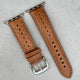 The Monte Carlo: Vintage Tan Perforated Leather Apple Watch Strap