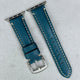 The Oslo: Petrol Blue Padded Full Grain Leather Apple Watch Strap