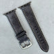 The Paris: Gunmetal Grey Padded Suede Apple Watch Strap