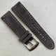 The Paris: Gunmetal Grey Padded Suede Watch Strap