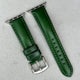 The Prague: Racing Green Vegetable Tanned Full Grain Leather Apple Watch Strap